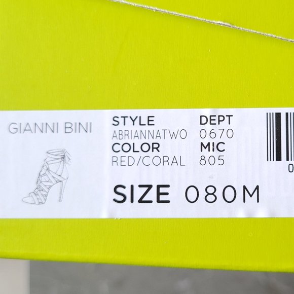 $49 NWT Gianni Bini Checkered Ankle Wrap Lace-Up Strap - Picture 9 of 12